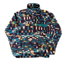 Patagonia Mens LW Synchilla® Snap-T® Fleece Fitz Roy Patchwork: Belay Blue - S