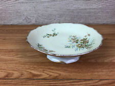 Dresden Pedestal Cake Stand Pale Pink Floral Design 2" Tall 