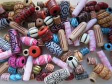 100 african bead mix acrylic - african,