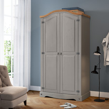 Corona wardrobe grey - wardrobe, wax