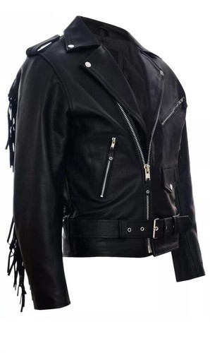 Mens fringe hide leather - mens,