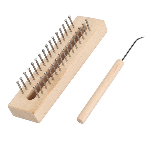 Wooden knitting loom with - wooden,