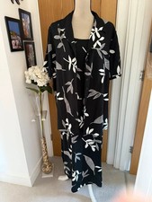 Vintage black white print long