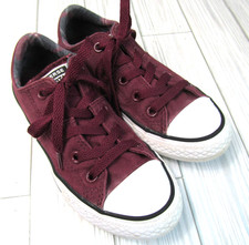 Converse All Star Shoes Kids Junior Size 13 Unisex Sneaker Rare Burgundy Child V