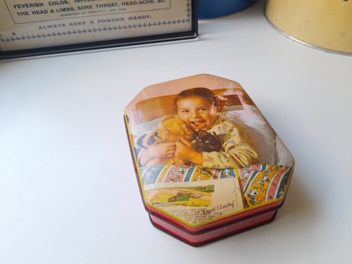 Vintage sweet tin blue - vintage,