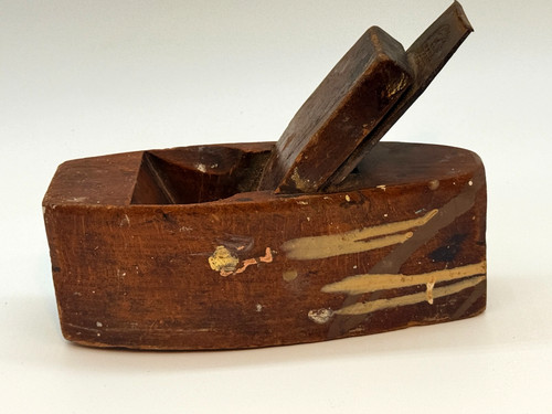 Antique coffin shaped wooden - shaped,