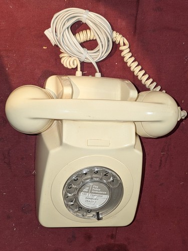 Rotary dial telephone - uk, ivory