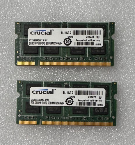 Crucial 2gb 200pin ddr2 - 200pin,