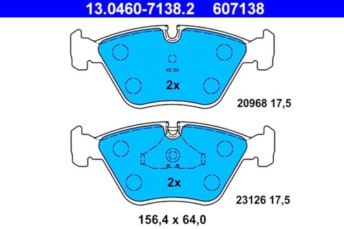 Ate disc brake pad set - disc,