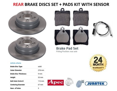 Rear axle discs - discs, for