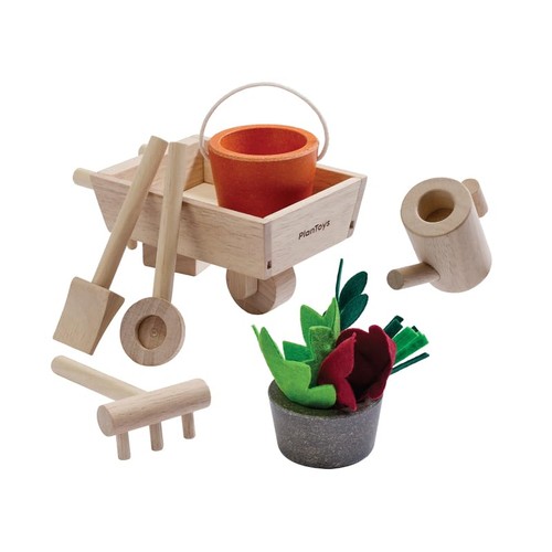 Wooden garden wheelbarrow - wooden,