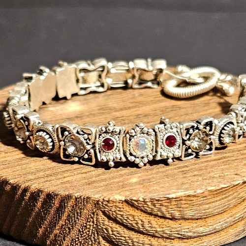 Vintage silver tone crystal - vintage,