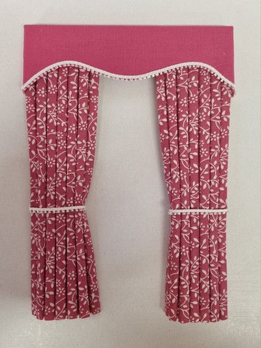Dolls house miniature curtains - dolls,