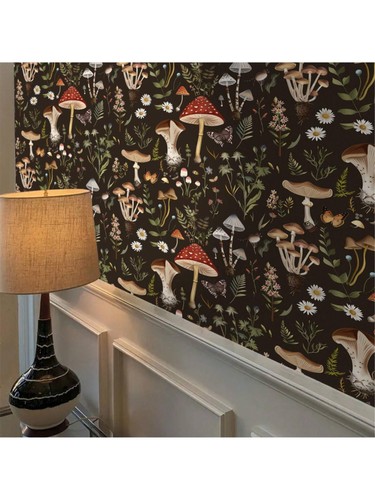 Mushroom floral peel stick - mushroom,