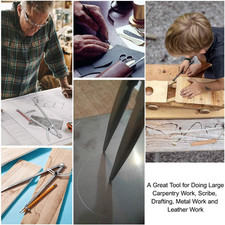 Large Compass, Professional Woodworking Compass with Wing and Pencil Holder, ...