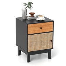 Rattan Bedside Table Boho