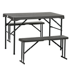 Picnic Table Set Dark Grey