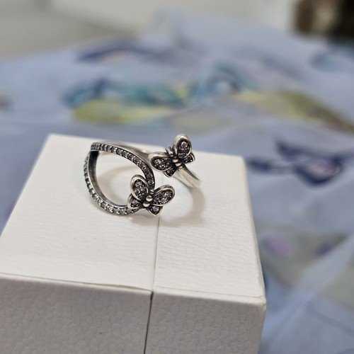 Pandora silver buterfly ring - silver,