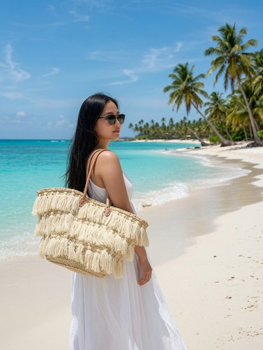 Moroccan straw bag handmade - moroccan,