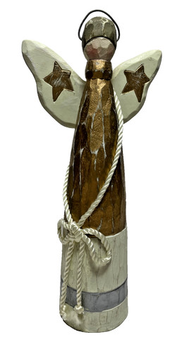 Carved wood angel - carved,