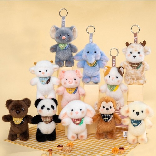 Plush animal pendant - animal, keychain