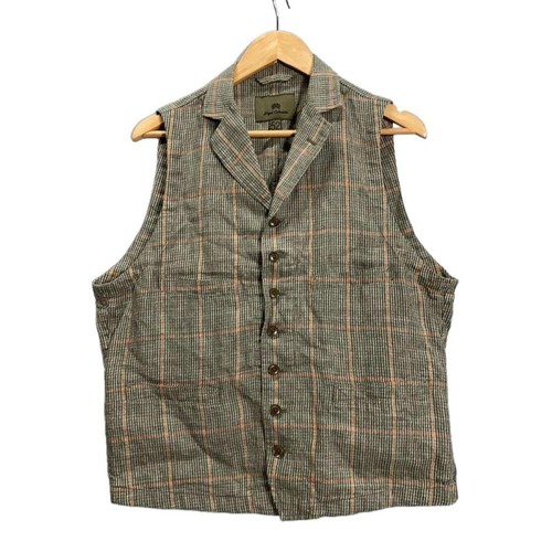 Nigel cabourn linen vest khaki - nigel,