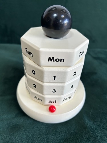 Desk top perpetual calendar - top,