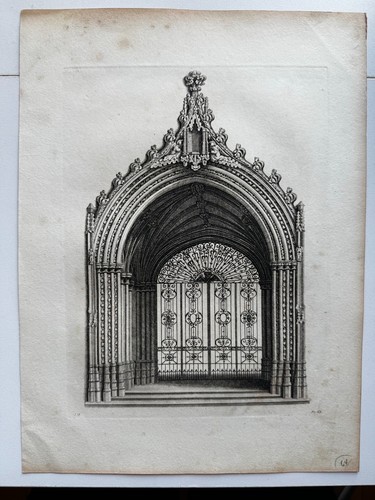 Antique engraving gothic - engraving,