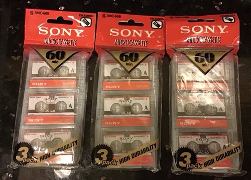 Three sealed sony packs - three, of
