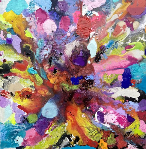 Contemporary abstract acrylic - abstract,