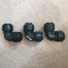 Philmac 32mm(Imp 1") Equal Elbow Set Of 3  New Plastic Compression For Mdpe Pipe