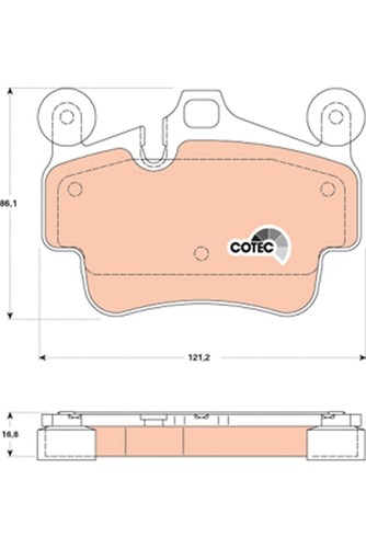 Gdb1836 trw brake pad set - pad,