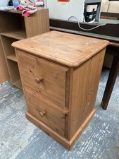 Vintage Alexander Furniture Brown Solid Natural Pine 2 Drawer Filing Cabinet