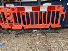 4 Great Condition Orange Road Traffic Barriers Approx 1m x 2m