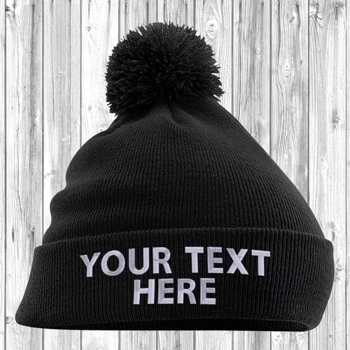 Personalised pom beanie - personalised,