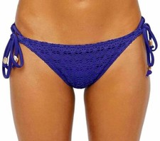 Freya Spirit Bikini Brief Size XL 16 18 Indigo Blue Crochet Tie Side Bottom 3905