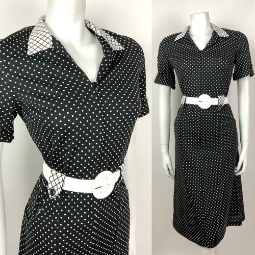 Vintage 60s 70s black - black, white
