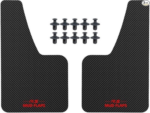 2pcs black universal mudflaps - black,