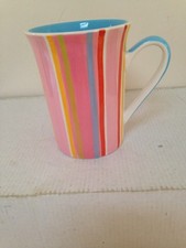Whittard of Chelsea Hand Painted Candy Striped Mug Used Ex Con
