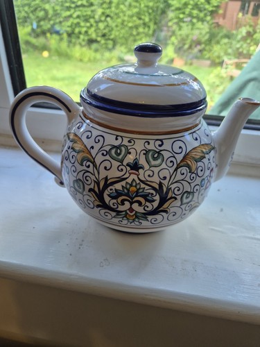 Deruta handpainted teapot - deruta,