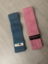 Fabric Resistance Bands Blue Pink Set 2