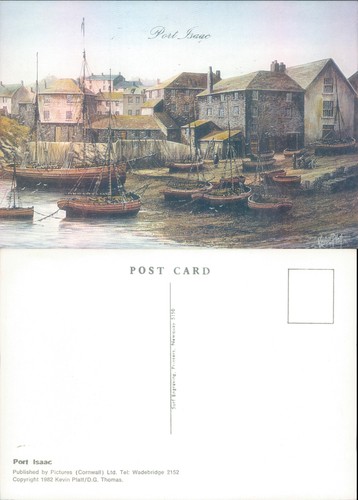 Postcard port isaac harbor - isaac,