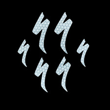 Specialized Logo Reflective Sticker | Reflector Decal Pack For Bikes Helmets