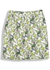 EX PEACOCKS LADIES LINEN BLEND LEAF PRINT MINI SKIRT NEW SIZE 20 (ref 716)