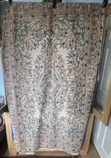 Superb Antique 1900s Kashmir Crewelwork Wall Hanging or Rug 72 x 48 in