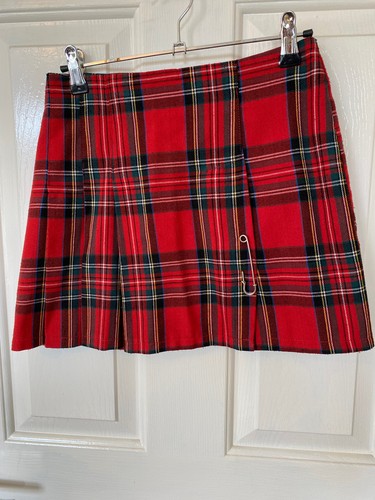 Red tartan mini kilt size - mini,
