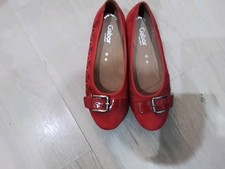 Red suede slip on shoes  size 6 GABOR (NEW)