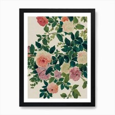 Goniopora Vintage Graphic Watercolo Framed Wall Art Poster Canvas Print Picture