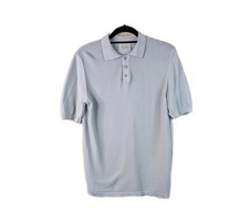 Luca Nobili Polo Shirt Mens Size Medium Blue Waffle Knit Cotton Made In Italy