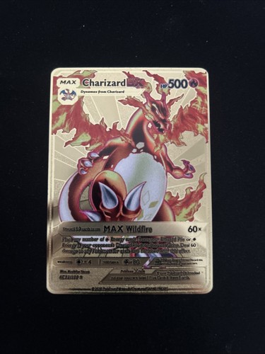 Charizard gold metal - charizard,